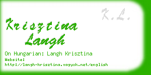 krisztina langh business card